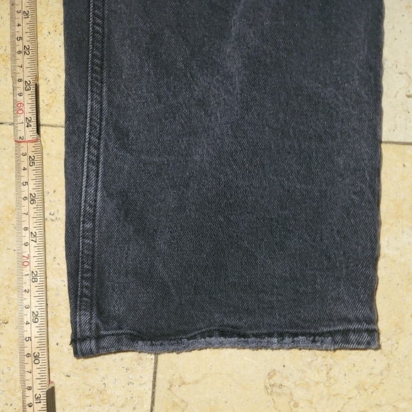 Abercrombie & Fitch 90s Straight Ultra High Rise jeans black distressed 34/18R - Picture 11 of 11